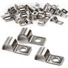 XoeLLe 50 Pezzi Fascette Metalliche, Fascette Stringitubo di Fissaggio, Fascetta Stringitubo per Cavi e Tubi, Piccola Morsetti per Tubi, Fascette Metalliche Stringitubo, Fermacavi in Acciaio Ø 8-9 mm