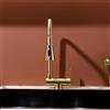 SJQKA Rubinetto Cucina Abbattibile Sottofinestra,rubinetto Cucina Pieghevole 3 Modalità Di Scarico Dell'acqua,miscelatore Sottofinestra Cucina Rubinetti Da Cucina Acciaio Inox 304 (oro spazzolato)
