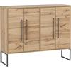 Schildmeyer Limmo 701680 - Credenza in legno derivato, 112,4 x 33,1 x 94.2 cm, finitura in rovere rustico