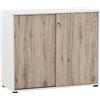 Schildmeyer Reno 400 701764 - Armadietto portadocumenti, 100 x 41 x 83,6 cm, colore: Bianco/Rovere