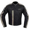 A-Pro Giacca moto pelle Protezioni omologate Custom Naked Vintage Retro' Bianco XXL