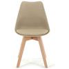 arredo Set 4 Sedie Design Scandinavia Paleri poltroncina in Ecopelle Talpa con Gambe in Legno Design Moderno (Talpa, 4)