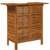 vidaXL Tavolo da Bar 110x50x105 cm Tavolino Alto Cucina Tavolino da Bistrot Tavolino da Pub Arredamento Giardino Legno Massello Acacia