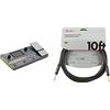 Mooer Ge200 Pedaliera Multieffetto Per Chitarra & Fender Cavo Professionale, 3 M, Nero