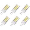 WULUN 6-Pack G4 AC/DC 12V lampadina LED, 5 Watt, 500 Lumen, bianco freddo 6000K, angolo di fascio 360°, equivalente 50W, lampadina di ricambio G4 alogena/xeno/incandescente, non dimmerabile