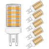 MAYCOLOR Lampade LED G9 10W Equivalenti 80W, 800Lm, Bianca Calda 3000k, Lampadine G9 80W per Lampadari di Cristallo e Illuminazione Decorativa, Non dimmerabile, 5 Pezzi