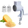 Generico Grattugia Formaggio Manovella, Grattugia Acciaio Inox Manuale 2 Lame Rotanti Verdure Pane