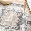 Carvapet Tappeti Runner Passatoia 90x150cm Antiscivolo Corridore Tappeto Lungo Tappeti di Zona Lavabile Medaglione Vintage Tappeto per Camera da Letto Soggiorno Cucina(Blu Salvia)