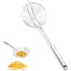 CTCEHL Schiumarola in Acciaio Inox,scolapasta con pratico gancio,Cucchiaio e schiumarola,Schiumarola a ragno,adatta per cucinare in cucina,grigliare,cuocere a vapore e scolare (14 cm)