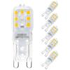 WULUN Lampadina G9 Led 3W Bianco Caldo 3000K Lampadine a Led Equivalente a 30W Lampada Alogena 300LM Angolo di Fascio di 360°, 6 pezzi