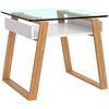 bonVIVO Pablo, Tavolino da Salotto Moderno, Tavolino Basso, Tavolino da Divano - Tavolino da Salotto di Design/Tavolino da Salotto in Legno e Vetro Temperato dal Design Moderno