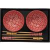 JADE TEMPLE Set di ciotole in porcellana, colore rosso, 1 set