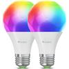 Nanoleaf Lampadine LED Smart E27, RGB WiFi, compatibili con Alexa/Google Home, 9W dimmerabili, 2700K-6500K, Matter e Bluetooth, Necesito un centro, telecomando incluso, confezione da 2