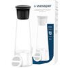 Wessper Caraffa Filtrante Vetro, 1 Litro, Caraffa con Filtrante Actitex Disc, Caraffe in Vetro con Coperchio per Acqua e Bevande Fredde, Senza BPA - Nero
