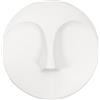 Howard Elliott Collection Howard Elliott - Scultura decorativa rotonda da parete, 25,4 x 25,4 cm, colore: bianco opaco