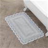 Laura Ashley Tappeto Bagno Crochet Cotone 21x34 Grigio Chiaro