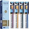 Royal Denta Spazzolini Medi con Particelle d'Oro 4-Pack | Spazzolini Manuali per Denti & Spazi Interdentali | Setole Medie Antibatteriche 99,9% | Lunga Durata | Royal Denta | Multicolore