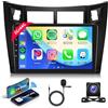 Rimoody 2G+64G Wireless Carplay Android Autoradio 2 Din per Toyota Yaris 2005-2011 con Android Auto GPS Navi WiFi 9 Pollici Autoradio con Mirror Link Bluetooth FM/RDS/EQ/DAB/OBD/DVR/SWC Telecamera Posteriore