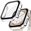 EIHAIHIS Custodia per Apple Watch 42mm 46mm 40mm 44mm 41mm 45mm,Case PC Protettiva in Vetro Temperato Integrata,Cover Impermeabile Protettiva Antigraffio HD per iWatch Series 10 9 8 7 6 5 4 SE(NON PER SERIE 3)