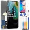 ARSSLY LCD Schermo per Xiaomi Redmi 13C LCD Display per Redmi 13C 23100RN82L 23106RN0DA 23108RN04Y Schermo Digitizer Touch Screen Assembly con Riparazione Kit (6.74,Nero)