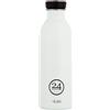 24BOTTLES Urban Bottle - Borraccia 1 Litro Acciaio Inox, Bottiglia con Tappo 100% Ermetico Ultraleggera, Borraccia Palestra senza BPA, Borracce Ecologiche Design Italiano [NON Termica], Ice White