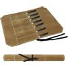 jinminamz Borsa Coltelli Chef 7 Scomparti Per Coltelli e Cucchiai, Custodia Per Coltelli, Custodia Per Coltelli Da Chef Per Escursioni e Campeggio, Regalo Per Chef Professionisti o Appassionati Di Cucina(Khaki)