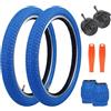 ZUKKA Confezione da 20 x 2,125 pneumatici per bicicletta pieghevole per bambini e 2 pezzi tubo da 20 pollici AV48 mm, valvola compatibile 20 x 2,125 pneumatici e tubo flessibile