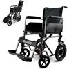 Mobiclinic®, Sedia a rotelle, S230, Pieghevole e leggera, Seduta 43 cm, Pedane pieghevoli rimovibili, Braccioli imbottiti, Ruote piccole, Freno di stazionamento pedale