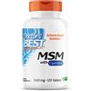 Doctor's Best, MSM, con OptiMSM, 1.500mg, 120 Compresse vegane, Altamente Dosato, Testato in Laboratorio, Senza Soia, Senza Glutine, non OGM, Zolfo Naturale