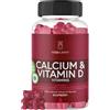 VitaYummy Orsetti Vegan di Calcio e Vitamina D3 al Sapore di Lampone - Vitamine per Bambini e Adulti - Supporta il Sistema Immunitario - Favorisce la Salute dei Denti e delle Ossa - 60 Orsetti