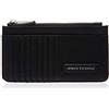 Armani Exchange Card Holder Logo - Porta carte di credito Donna, Nero (Black), 10x10x10 cm (W x H L)