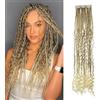 Dsoar Boho Clip in Estensioni dei Capelli 22 Pollici Ricci Finito Locs Morbido Dreads 3Pz Clip in Set di Estensione Dreadlock