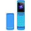 SAYGOHY Il più piccolo Mini flip telefoni cellulari telefono Bluetooth dialer clamshell sbloccato Changer Cellulare Cellulare Blu senza fotocamera