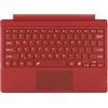 JUCHRZEY Tastiera wireless 5.1 compatibile 7 colori Trackpad retroilluminato a LED Tastiera magnetica ricaricabile Multi-Touch Trackpad for Microsoft Surface Pro 3/4/5/6/7 (Rosso)