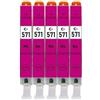 Patronenprofis 5 X cartuccia di inchiostro come Canon CLI 571 Magenta in capacità XL