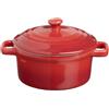 Tognana Mini Cocotte/Casseruola Lori in ceramica, 10 cm di diametro in rosso, con un volume di 230 ml