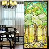 LXDWEI Pellicola protettiva per finestre, stile europeo della chiesa, vetro macchiato, senza colla, adesivo statico, decorativo, effetto satinato, 60 x 120 cm