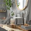 Il Gruppone Passione Casa Set Asciugamani da Bagno Nido d'Ape in Puro Cotone Asciugamano Super Assorbenti Asciugatura Extra Rapida Morbidi Telo Doccia Salvietta Viso Salviette Ospite Lavette Nido Ape - Grigio - 3 Pezzi