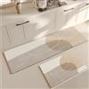 Highdi Tappeto Cucina Antiscivolo Tappeto Passatoia Cucina Lavabile Moderno Tappeto da Cucina Lungo Tappeti Runner Tappeto Corridoio per Ingresso Soggiorno Bagno (60x180cm,Cachi)