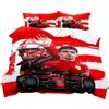 CHENGHUO Leclerc F1 Drivers, copripiumino per bambini, federa per cuscino 80 x 80, regalo per bambini e ragazzi singoli, 200 x 200 cm + 80 x 80 cm x 2)