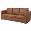 Gecheer Divano a 3 Posti 191x73x82 cm in Pelle Scamosciata Artificiale,Divani da Soggiorno,Divano Imbottito,Divano ad Angolo,Divano per Soggiorno/Ufficio Moderno Sofà Divanetto,P244703
