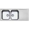 Apell PRONTA CONSEGNA - SPEDIZIONE IMMEDIATA Lavello da Incasso 2 Vasche con Gocciolatoio a Destra 116 x 50 cm Acciaio Inox Serie Anniversario Apell AV1162IRBC