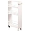 Kesper | Scaffale per nicchia, materiale: truciolato, dimensioni: 50 x 15 cm, altezza: 79 cm, colore: bianco | 24854 13