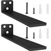 YFCVIP 2 Pezzi Supporti per Scaffali, Staffe per Mensole Pesanti, Supporti Mensola Reggi Mensola Porta Mensole da Muroper la Casa, la Cucina e l'ufficio | 25cm, Portata 70 Kg (Nero) 10in