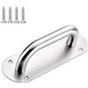 YULIAO Maniglia per Porta in Lega di Alluminio Maniglia Della Porta Maniglione per Porta, Maniglia per Porta a Spinta in Acciaio Inossidabile con Piastra di Spinta, Maniglie Piatte per Porte in Acciaio inox