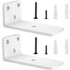 YFCVIP 2 Pezzi Supporti per Scaffali, Staffe per Mensole Pesanti, Supporti Mensola Reggi Mensola Porta Mensole da Muroper la Casa, la Cucina e l'ufficio | 12,7cm, Portata 70 Kg (Bianco) 5in
