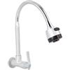 WPKD BLUEIY Rubinetto per Montaggio a Parete Girevole 360 Gradi, G1 / 2inch Rubinetto Singolo Acqua Fredda da Cucina Rubinetto a Parete Stile Moderno Monoblocco per Uso Domestico