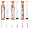 ALLECIN 3 Pezzi 10mL Flussante Senza Piombo Flussanti e Paste per Saldatura 10CC Solder Flux Paste Flusso per Pasta Saldante AEC-808 Con Asta di Spinta e Ago