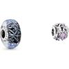 Pandora Charm murano blu scuro 798938C00 argento & Charm margarita morada filigrana 798772C02 plata