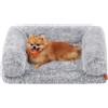 Feandrea Cuccia per Cani, Taglia Media, Divano Letto, 76 x 58 x 23 cm | FluffyHug, Copertura Lavabile Sfoderabile, di Gommapiuma Ondulata, Grigio Ombré, Collezione BOBBEE PGW231G01